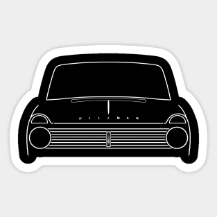 Hillman Super Minx classic 1960s British car white outline graphic Sticker